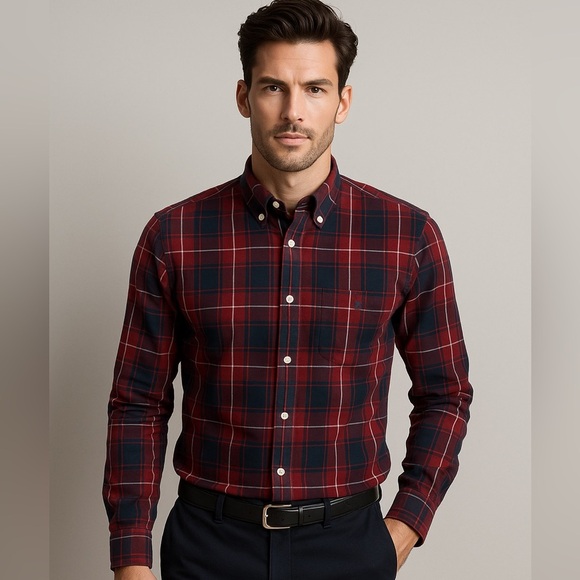🔵🔴Men’s Chaps Shirt - Navy and Red 🔵🔴 - Picture 1 of 12